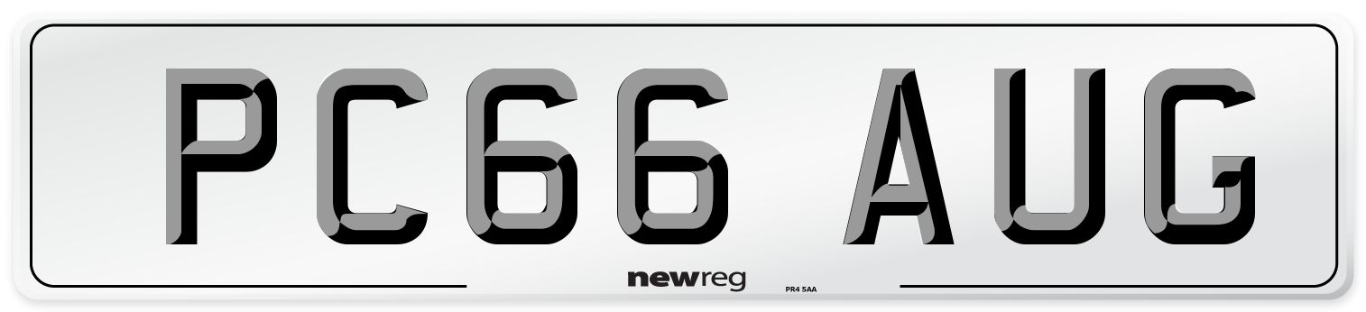 PC66 AUG Number Plate from New Reg